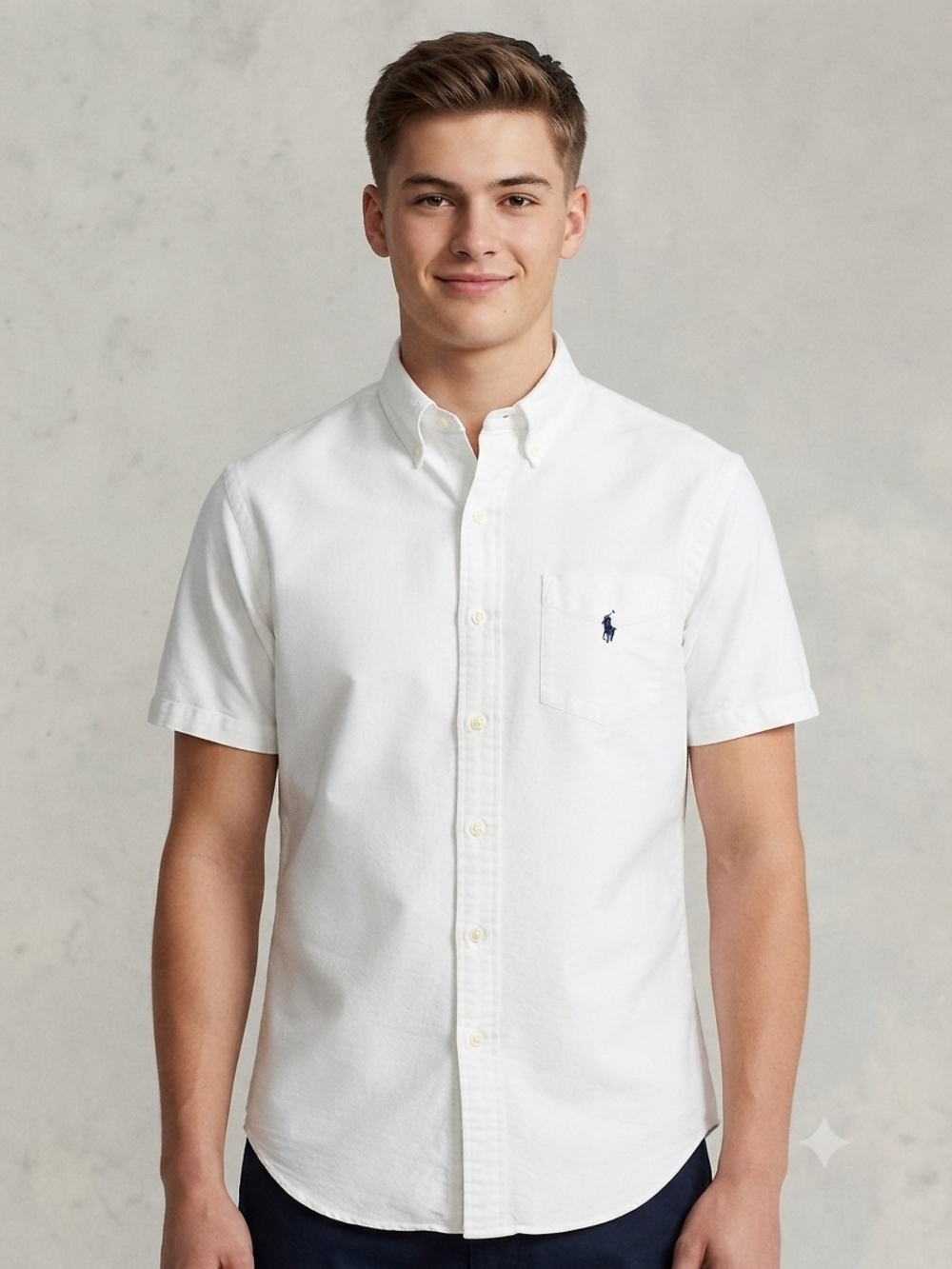 Polo Ralph Lauren Boys White Short Sleeve Button Down Shirt Size XL (18-20)